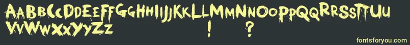 KerberosFang Font – Yellow Fonts on Black Background