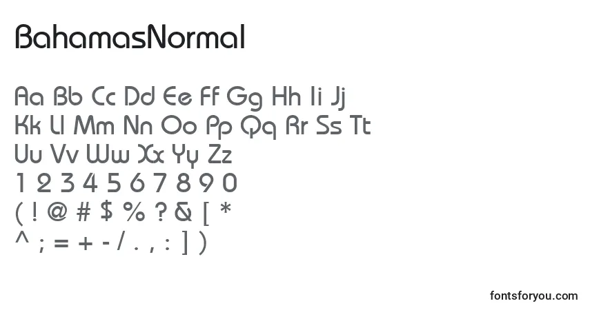 BahamasNormalフォント–アルファベット、数字、特殊文字