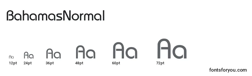BahamasNormal Font Sizes