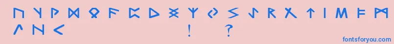 Czcionka TrondheimNormal – niebieskie czcionki na różowym tle