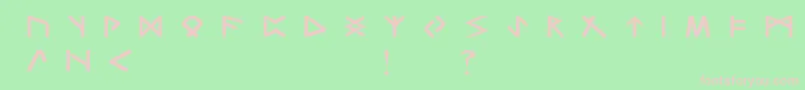 TrondheimNormal Font – Pink Fonts on Green Background