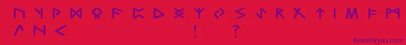 TrondheimNormal-Schriftart – Violette Schriften auf rotem Hintergrund