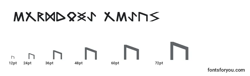 Размеры шрифта TrondheimNormal