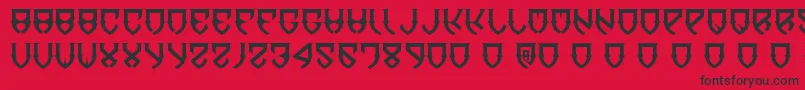 DawnOfMellido Font – Black Fonts on Red Background