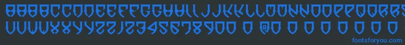 DawnOfMellido Font – Blue Fonts on Black Background
