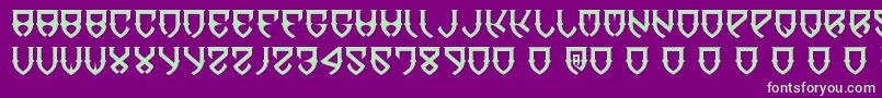 DawnOfMellido Font – Green Fonts on Purple Background