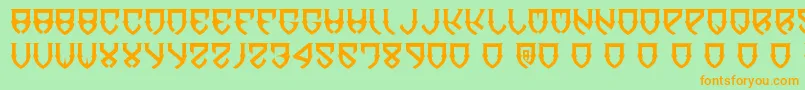 DawnOfMellido Font – Orange Fonts on Green Background