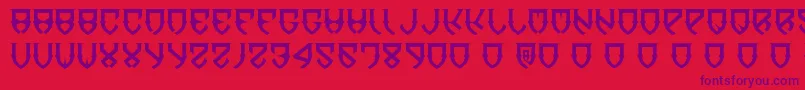 DawnOfMellido Font – Purple Fonts on Red Background