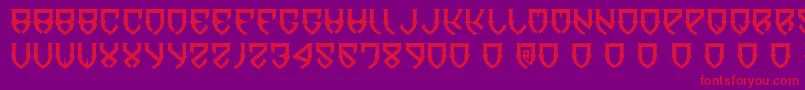 DawnOfMellido Font – Red Fonts on Purple Background