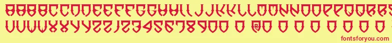 DawnOfMellido Font – Red Fonts on Yellow Background