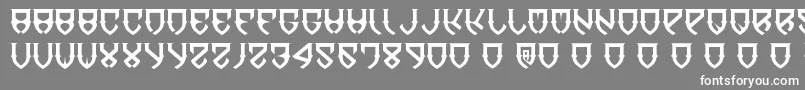 フォントDawnOfMellido – 灰色の背景に白い文字