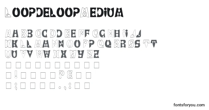 LoopdeloopMediumフォント–アルファベット、数字、特殊文字