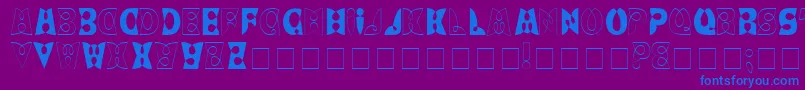 LoopdeloopMedium Font – Blue Fonts on Purple Background