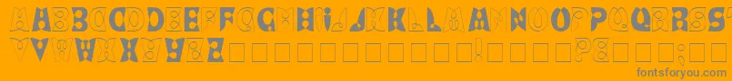 fuente LoopdeloopMedium – Fuentes Grises Sobre Fondo Naranja