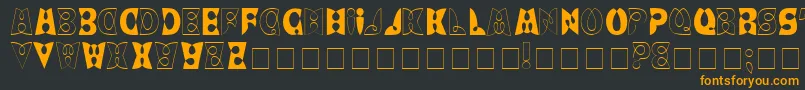 LoopdeloopMedium Font – Orange Fonts on Black Background