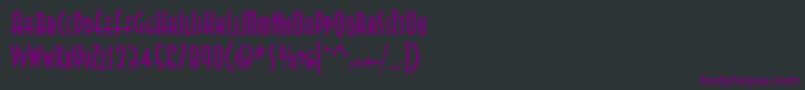 フォントAnnaScItcTt – 黒い背景に紫のフォント