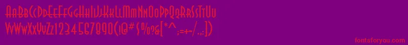 AnnaScItcTt Font – Red Fonts on Purple Background