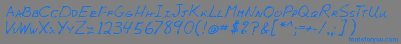 Lehn005 Font – Blue Fonts on Gray Background