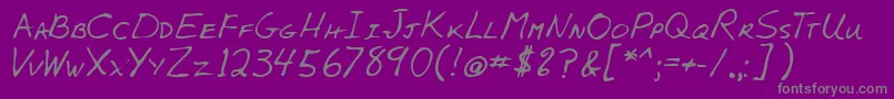 フォントLehn005 – 紫の背景に灰色の文字