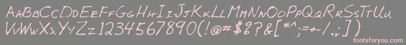 Lehn005 Font – Pink Fonts on Gray Background