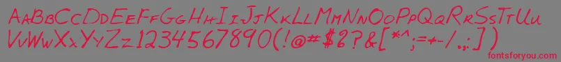 Lehn005-Schriftart – Rote Schriften auf grauem Hintergrund