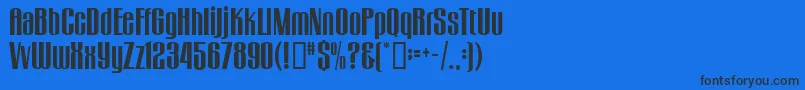 Шрифт GogoBig – чёрные шрифты на синем фоне