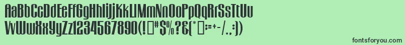 GogoBig-fontti – mustat fontit vihreällä taustalla