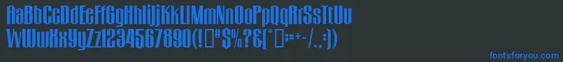 Шрифт GogoBig – синие шрифты на чёрном фоне