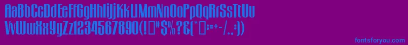 GogoBig-fontti – siniset fontit violetilla taustalla