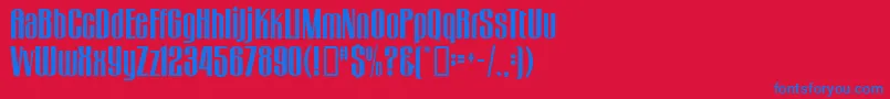GogoBig-fontti – siniset fontit punaisella taustalla