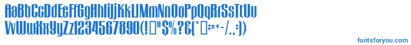 フォントGogoBig – 白い背景に青い文字