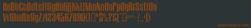 GogoBig-fontti – ruskeat fontit mustalla taustalla