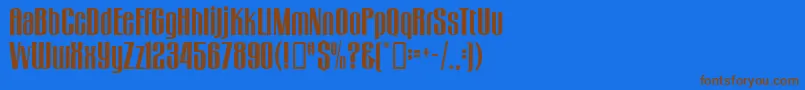 GogoBig-fontti – ruskeat fontit sinisellä taustalla
