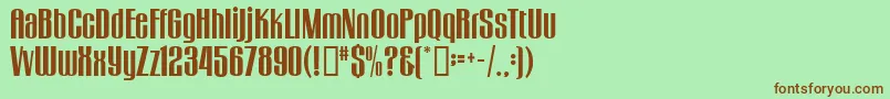 GogoBig-fontti – ruskeat fontit vihreällä taustalla