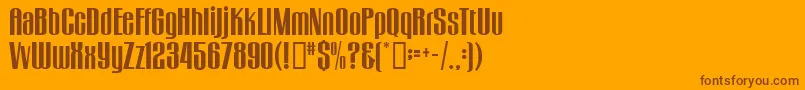フォントGogoBig – オレンジの背景に茶色のフォント