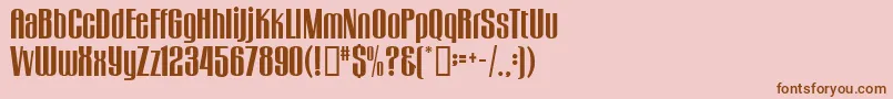 Шрифт GogoBig – коричневые шрифты на розовом фоне