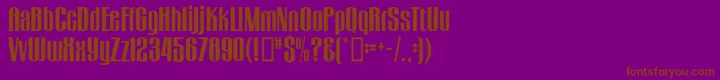 GogoBig Font – Brown Fonts on Purple Background