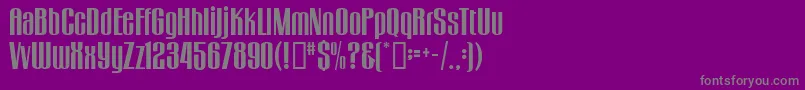 GogoBig Font – Gray Fonts on Purple Background