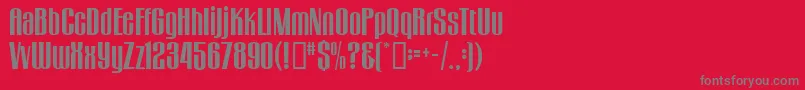 GogoBig-Schriftart – Graue Schriften auf rotem Hintergrund