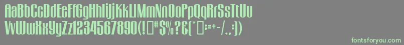 GogoBig-fontti – vihreät fontit harmaalla taustalla