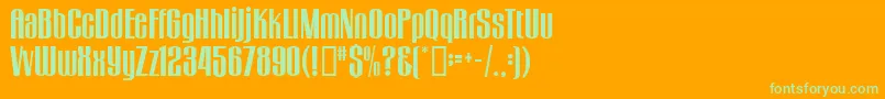 GogoBig-fontti – vihreät fontit oranssilla taustalla