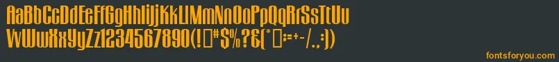 フォントGogoBig – 黒い背景にオレンジの文字
