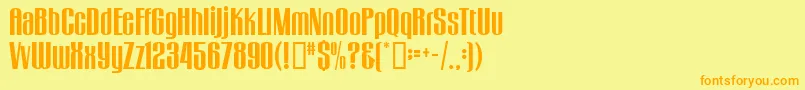 Шрифт GogoBig – оранжевые шрифты на жёлтом фоне
