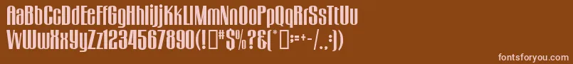Шрифт GogoBig – розовые шрифты на коричневом фоне