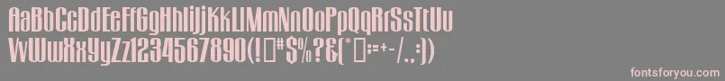 GogoBig-fontti – vaaleanpunaiset fontit harmaalla taustalla