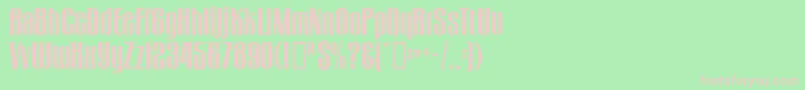 GogoBig-fontti – vaaleanpunaiset fontit vihreällä taustalla