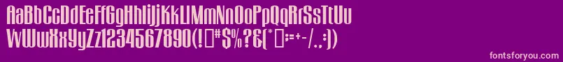 フォントGogoBig – 紫の背景にピンクのフォント