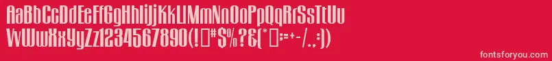 GogoBig-Schriftart – Rosa Schriften auf rotem Hintergrund