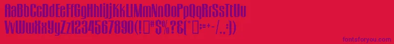 Шрифт GogoBig – фиолетовые шрифты на красном фоне