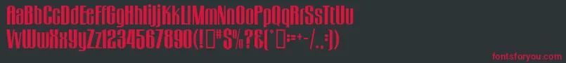フォントGogoBig – 黒い背景に赤い文字